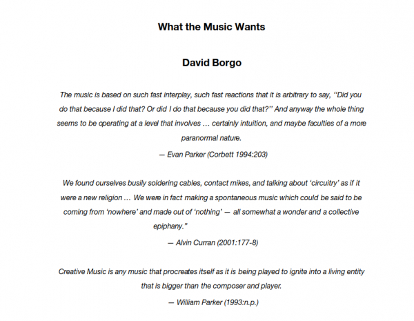 PDF What music wants David Borgo