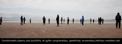 Improvisers on the beach at Newborough Anglesey