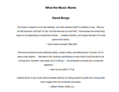 PDF What music wants David Borgo