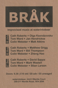 London BRÅK events Summer 2025