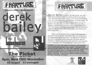 Frakture archive 1997 concert series