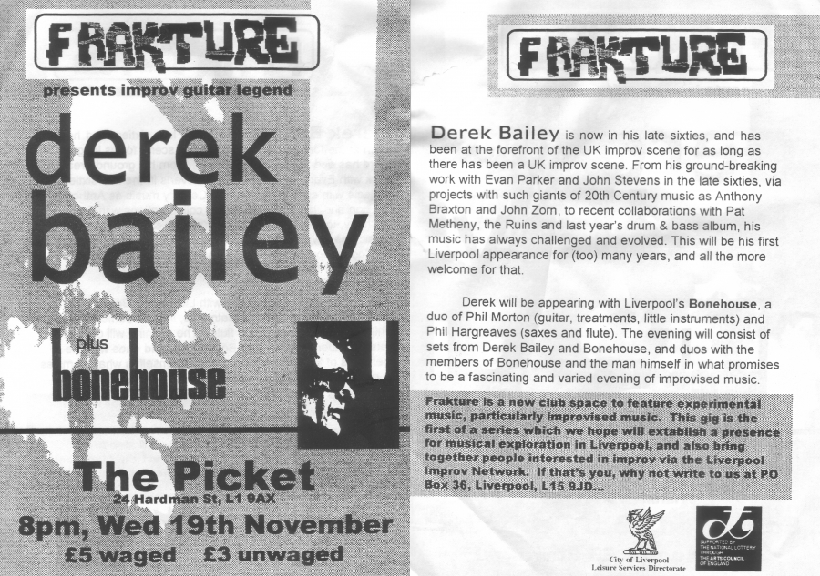 Frakture archive 1997 concert series
