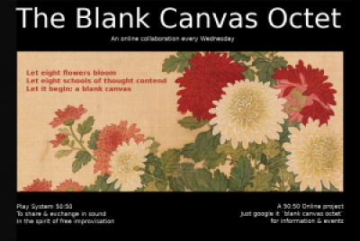 50-50 online project presents the Blank Canvas Octet live on zoom May 2021
